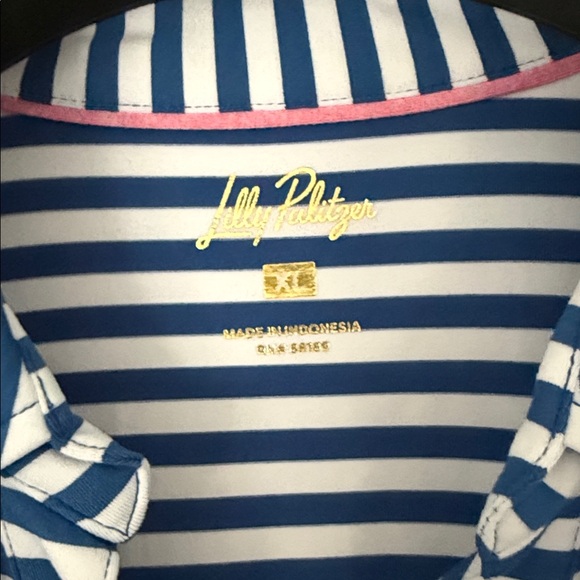 Lilly Pulitzer Dune Upf 50+ Short Sleeve dress in Barton Blue St. Tropez Stripe - Picture 5 of 9